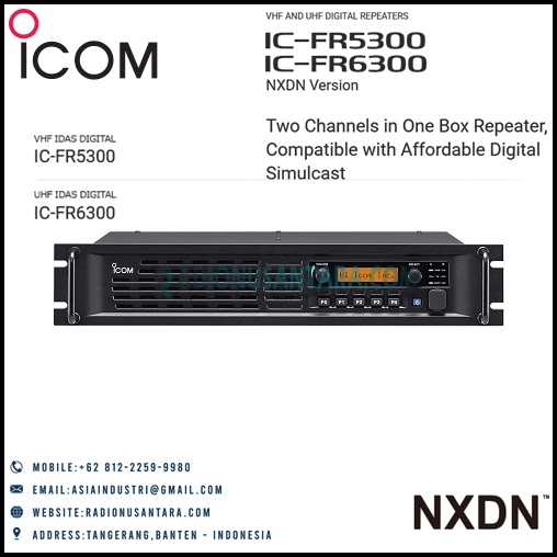 ICOM IC-FR5300/FR6300 VHF/UHF Digital Repeaters