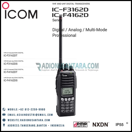 ICOM IC-F3162D/F4162D VHF/UHF IDAS Digital Transceivers