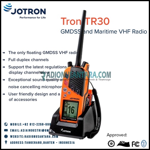 JOTRON TRON TR30 GMDSS and Maritime VHF Radio