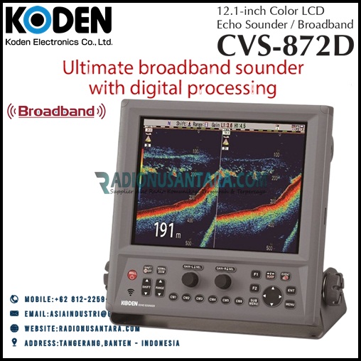 Koden CVS-872B 12.1-Inch Color LCD Echo Sounder / Broadband