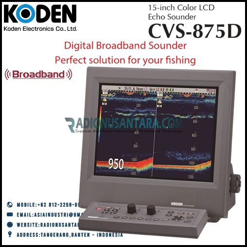 Koden CVS-875B 15-Inch Color LCD Echo Sounder